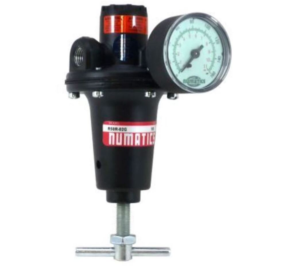 R50N-03G NUMATICS/AVENTICS HIGHFLOW REGULATOR 50 SERIES 3/8" NPT 0-125PSI NON-REL, GAUGE